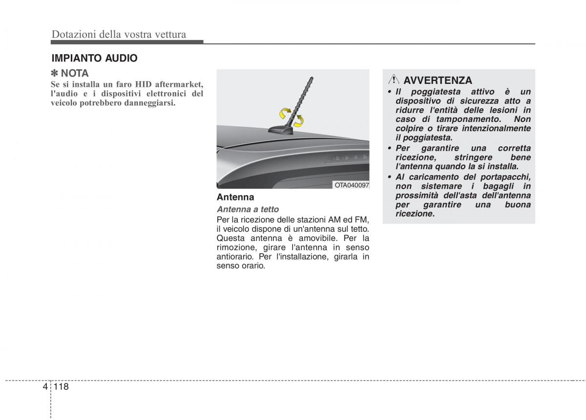 KIA Picanto II 2 manuale del proprietario / page 200