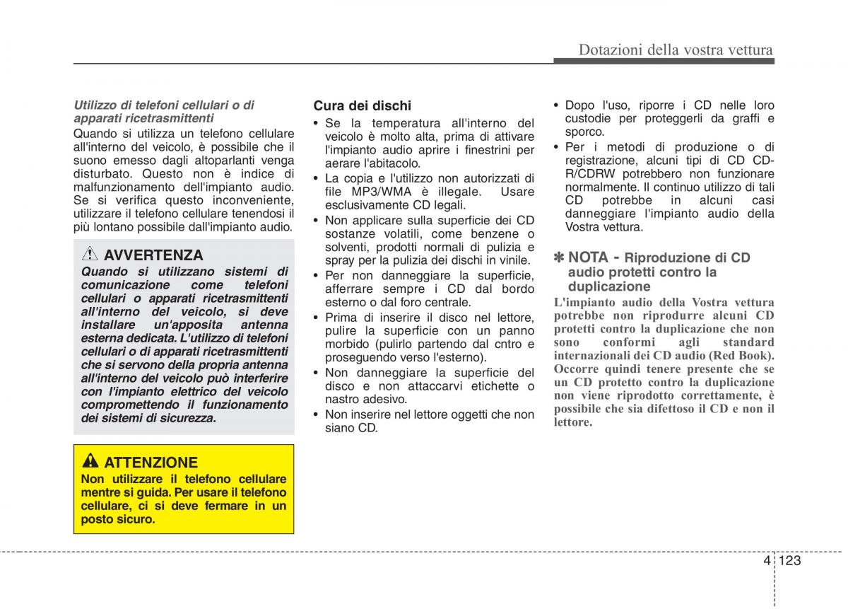 KIA Picanto II 2 manuale del proprietario / page 205