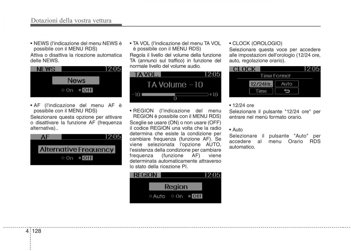 KIA Picanto II 2 manuale del proprietario / page 210