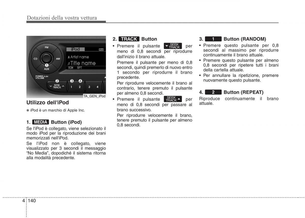 KIA Picanto II 2 manuale del proprietario / page 222