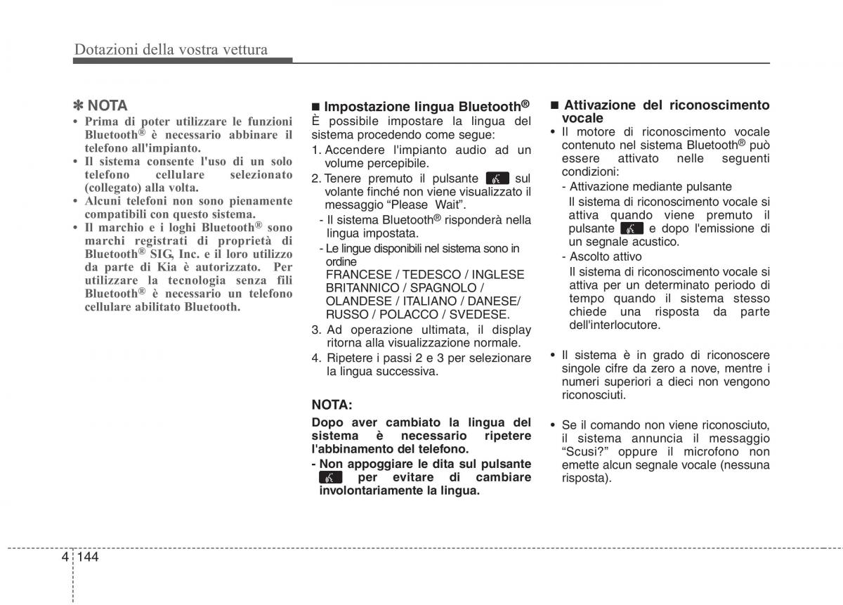 KIA Picanto II 2 manuale del proprietario / page 226