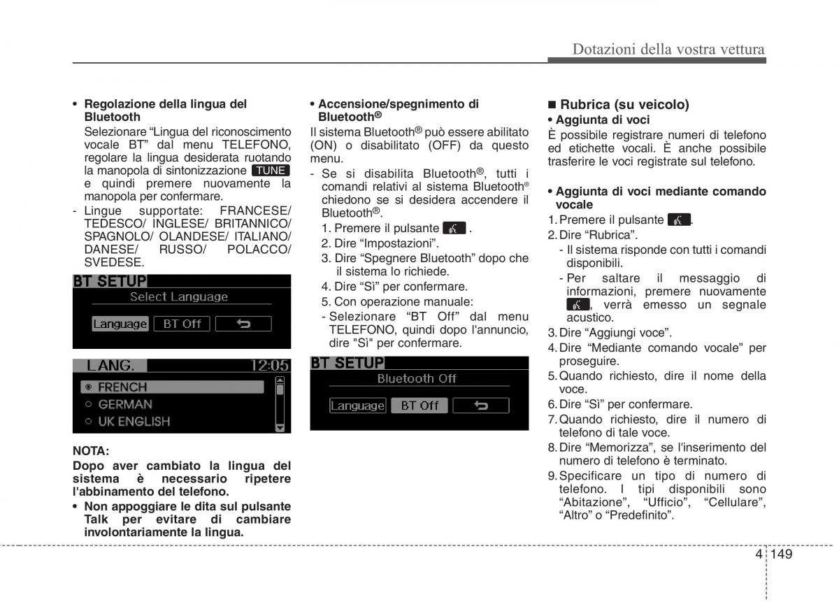 KIA Picanto II 2 manuale del proprietario / page 231