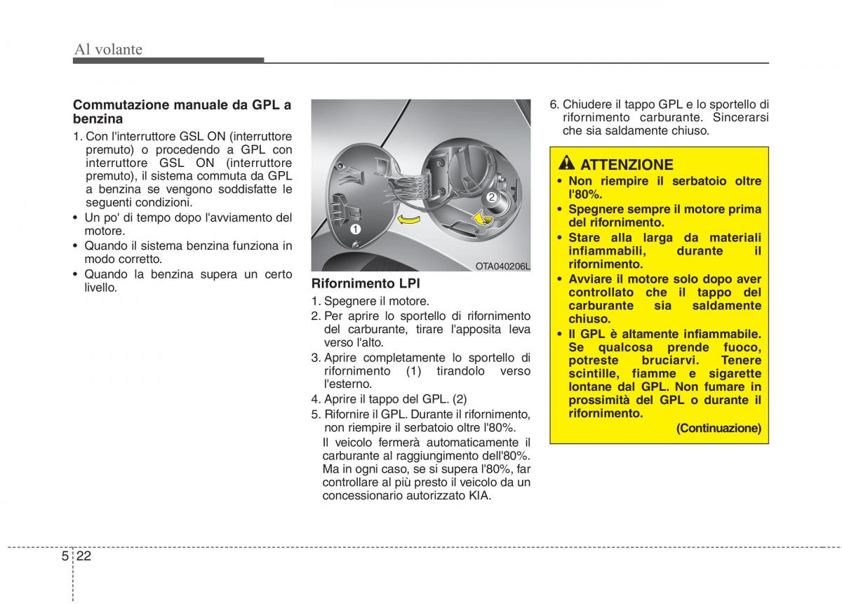 KIA Picanto II 2 manuale del proprietario / page 257