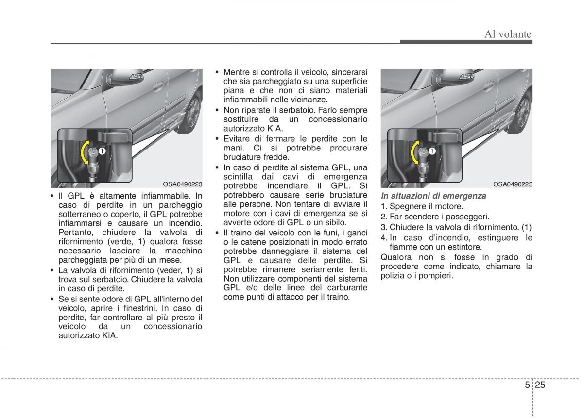 KIA Picanto II 2 manuale del proprietario / page 260