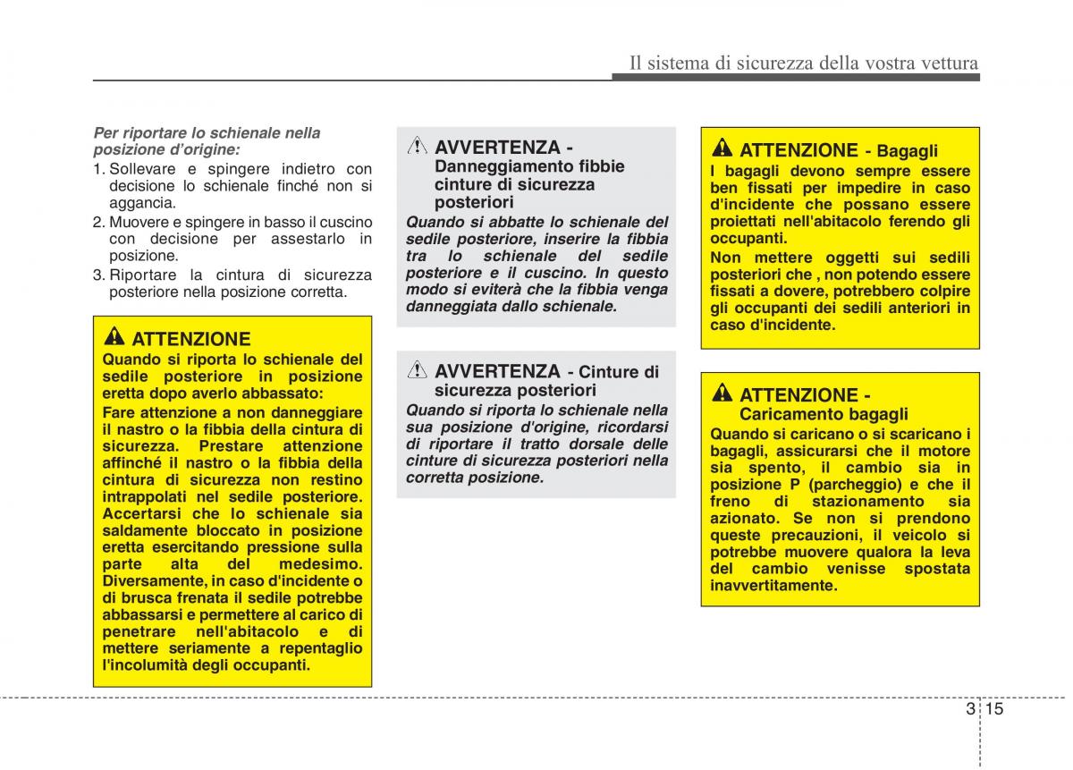 KIA Picanto II 2 manuale del proprietario / page 32