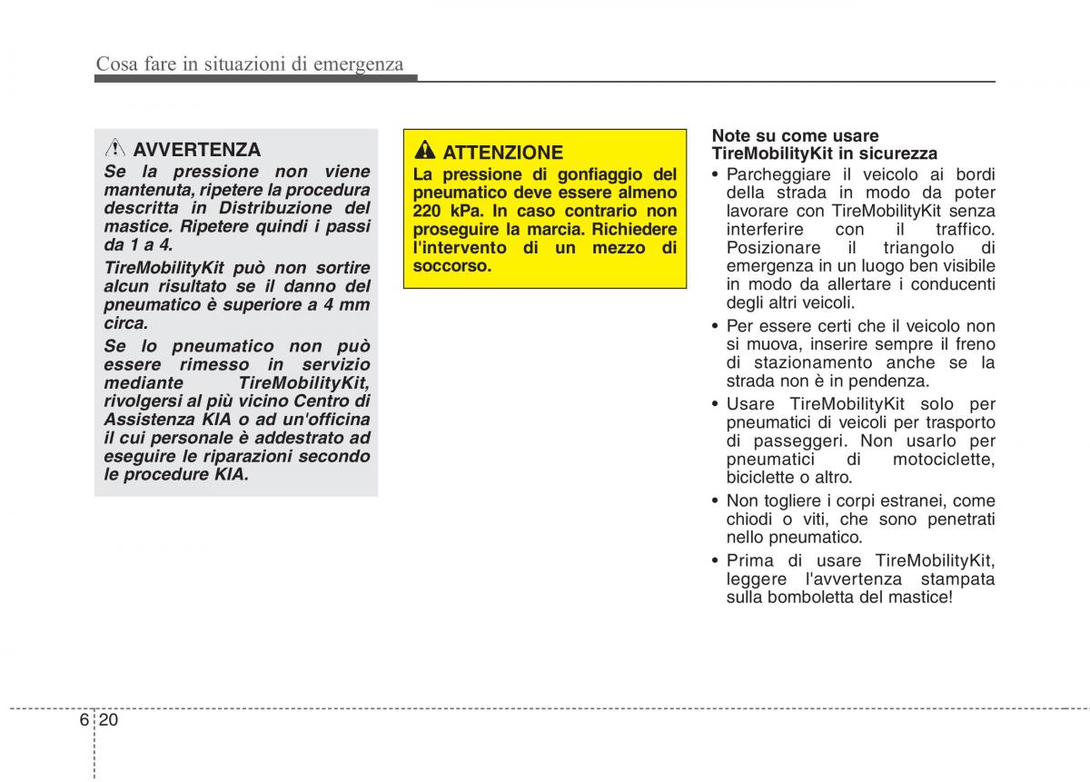 KIA Picanto II 2 manuale del proprietario / page 323