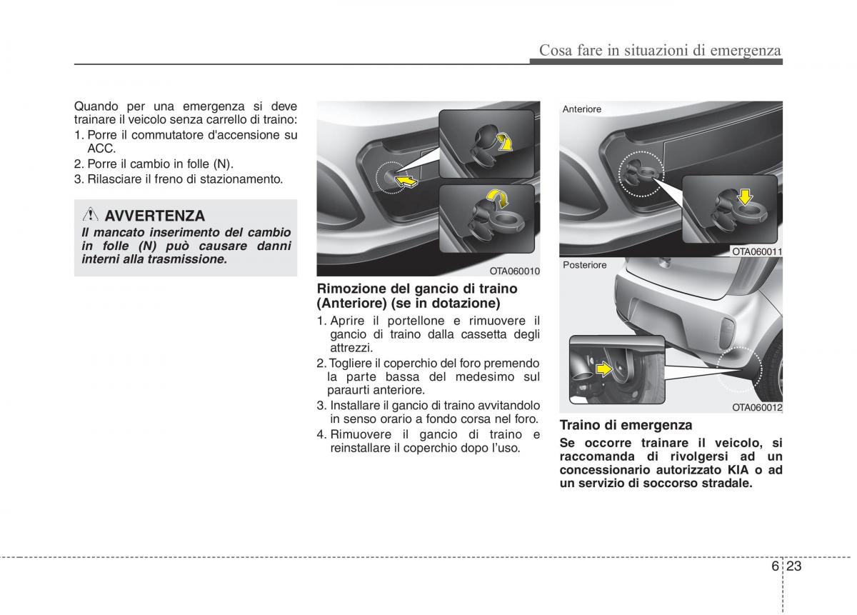 KIA Picanto II 2 manuale del proprietario / page 326