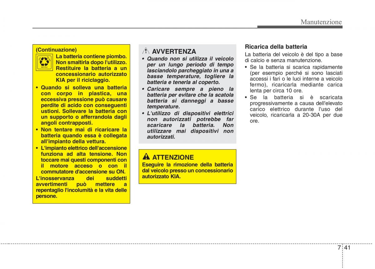 KIA Picanto II 2 manuale del proprietario / page 369