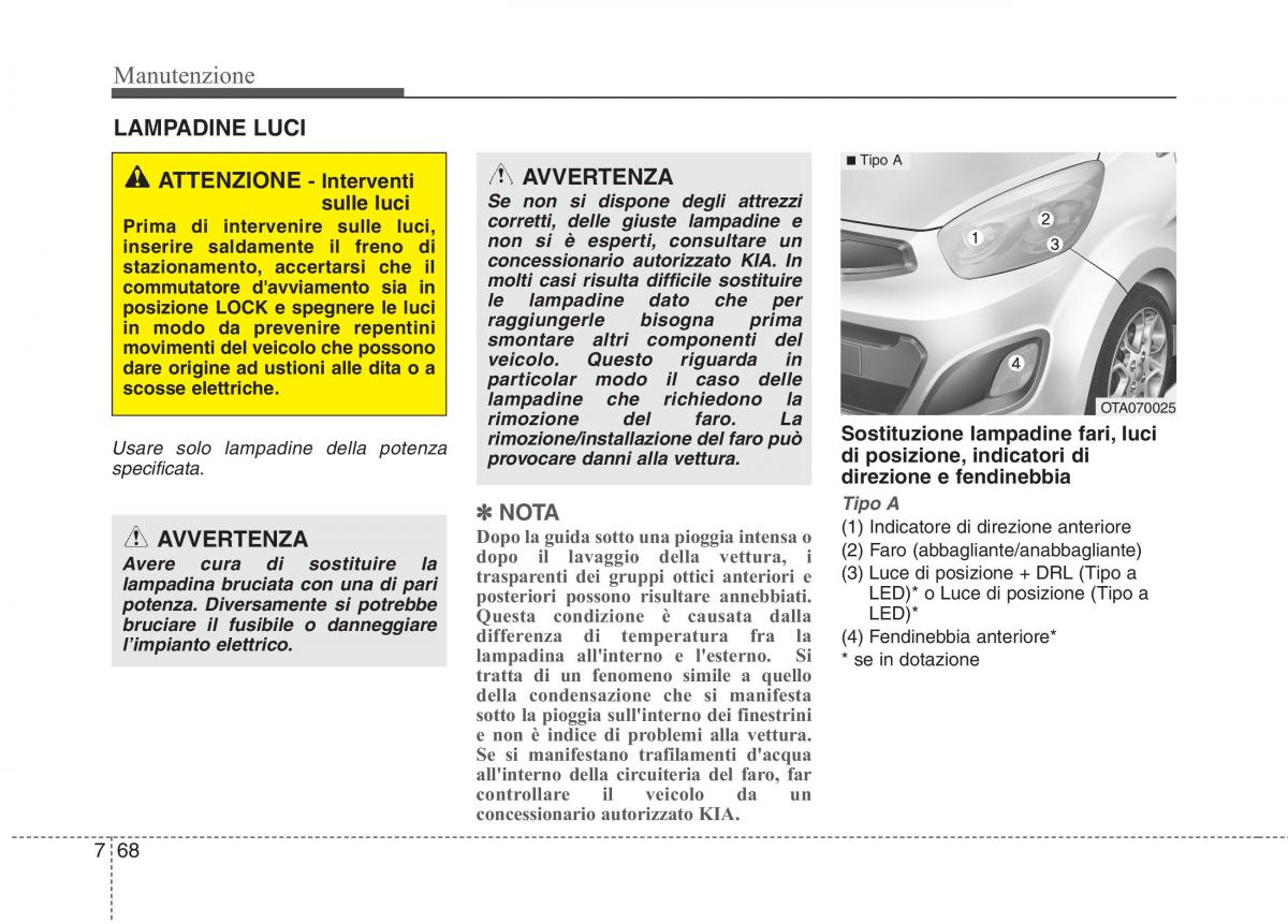 KIA Picanto II 2 manuale del proprietario / page 396