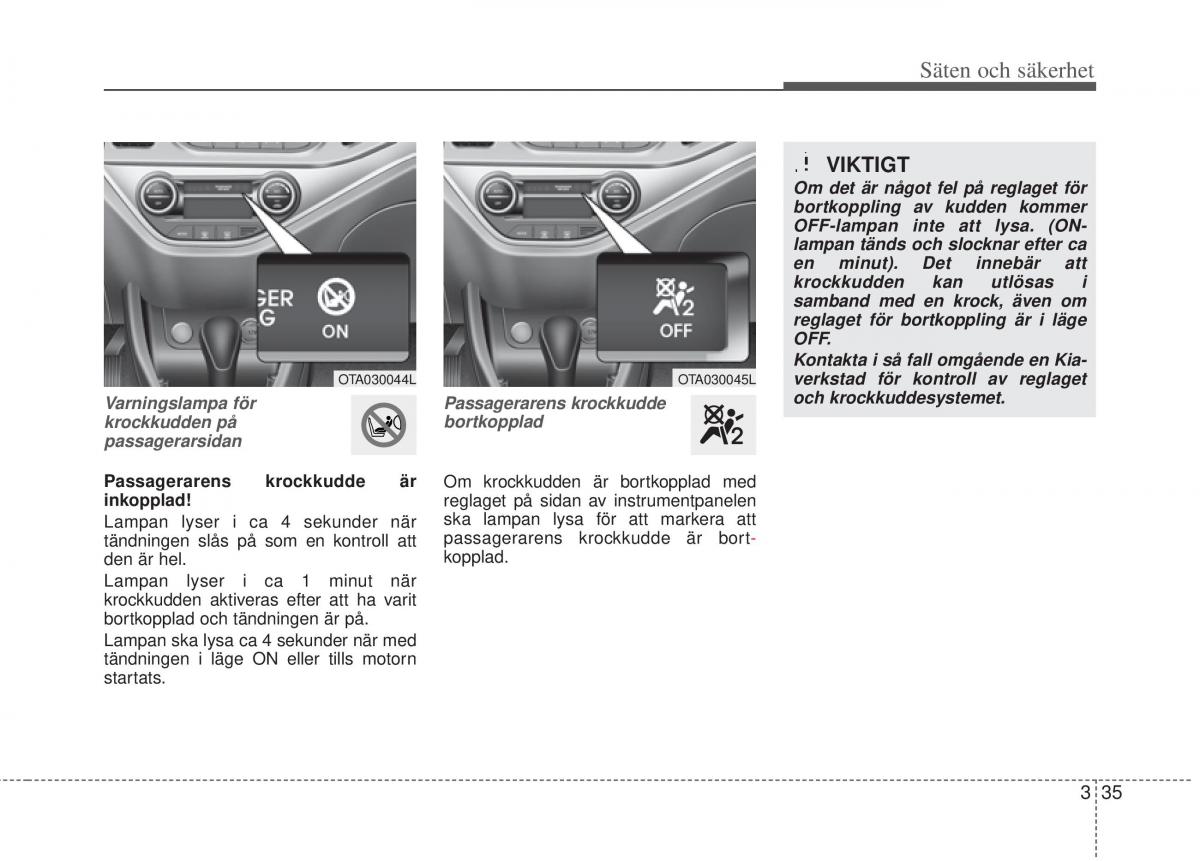 KIA Picanto II 2 instruktionsbok / page 55