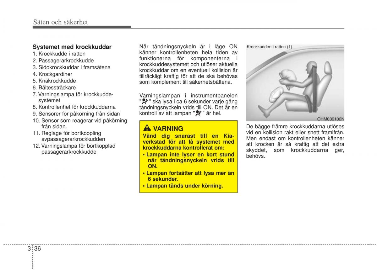 KIA Picanto II 2 instruktionsbok / page 56