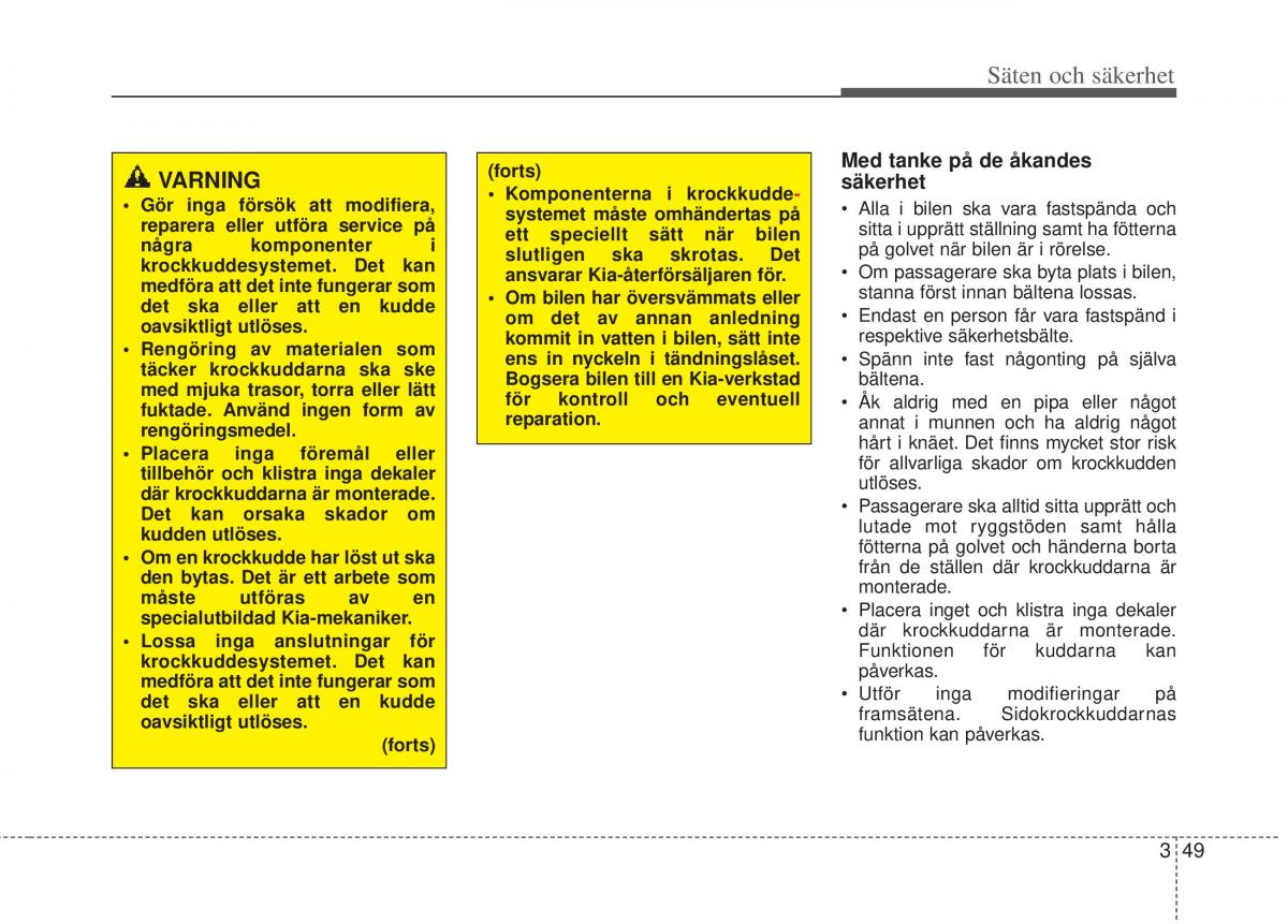 KIA Picanto II 2 instruktionsbok / page 69