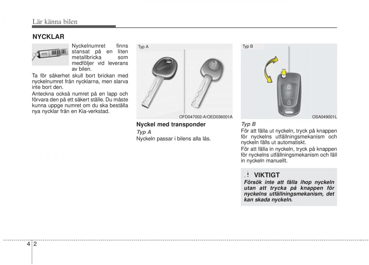 KIA Picanto II 2 instruktionsbok / page 72