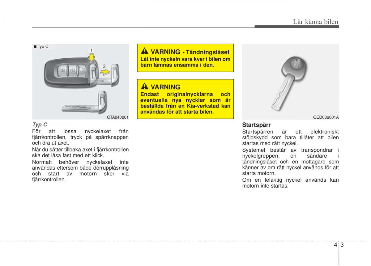 KIA Picanto II 2 instruktionsbok / page 73