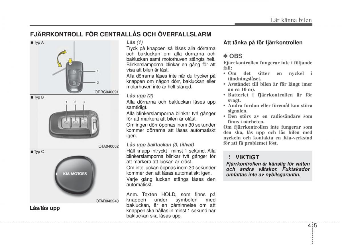 KIA Picanto II 2 instruktionsbok / page 75