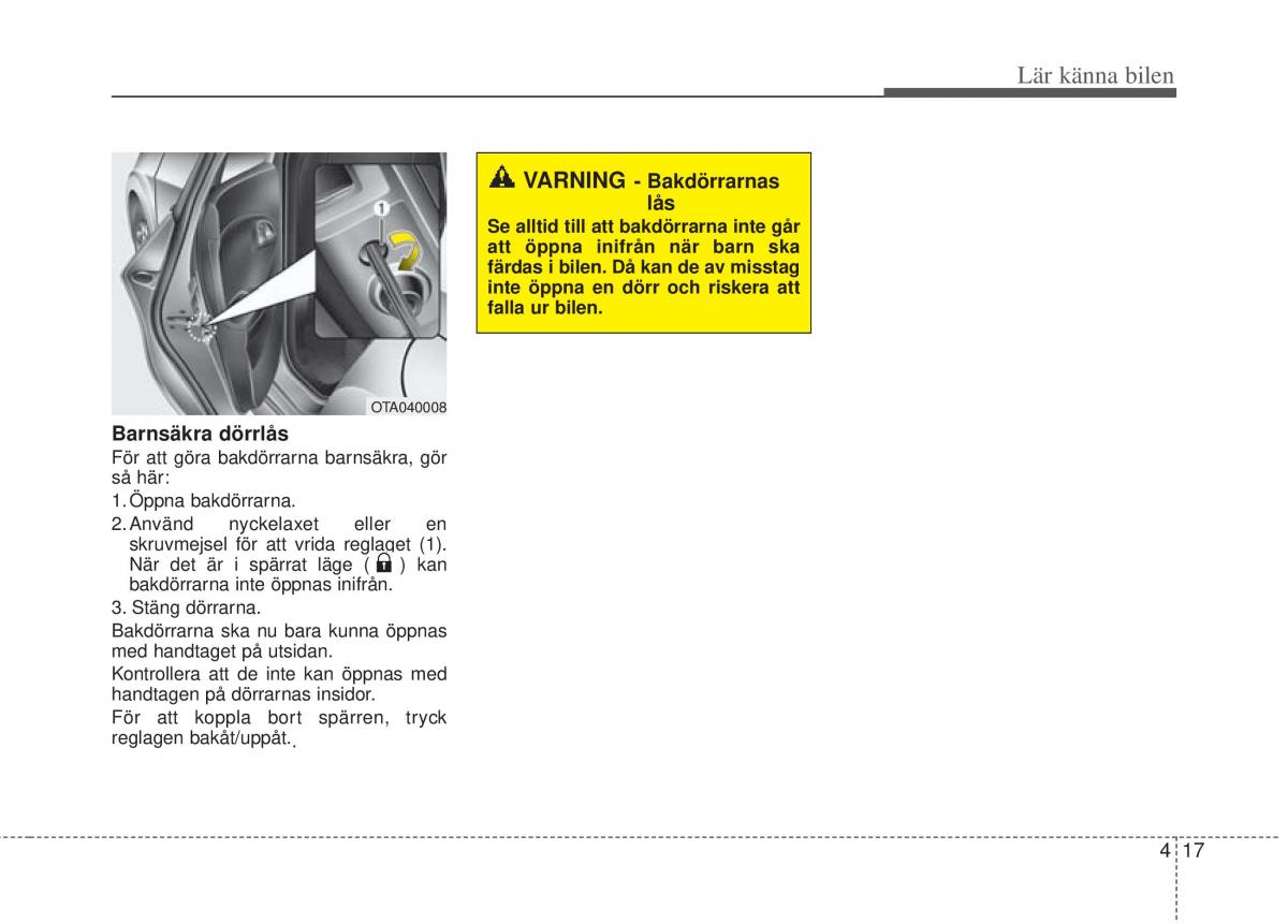 KIA Picanto II 2 instruktionsbok / page 87