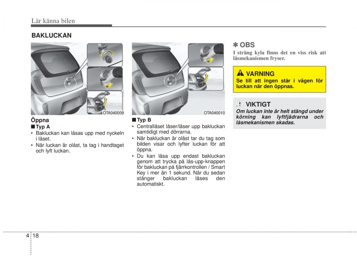 KIA Picanto II 2 instruktionsbok / page 88