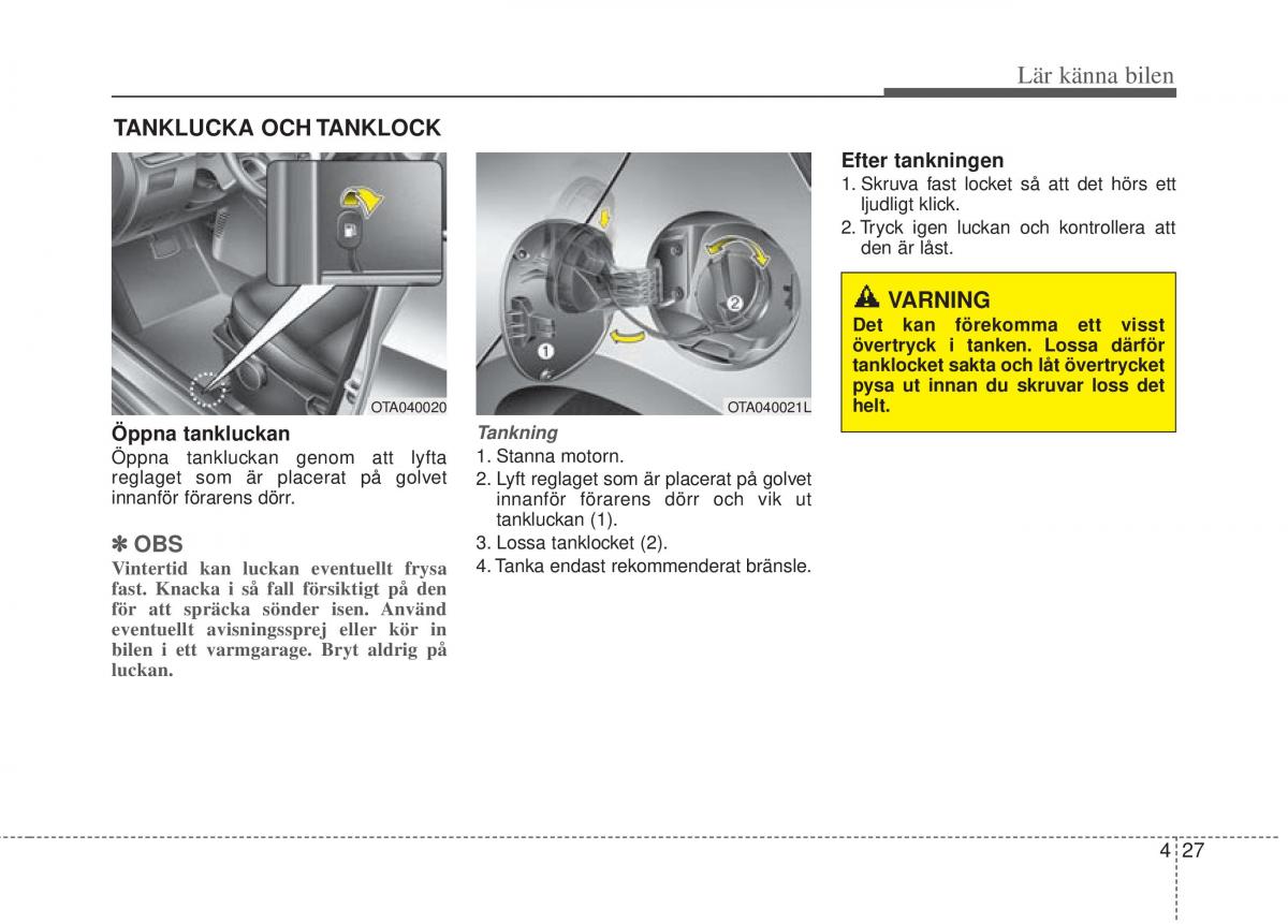 KIA Picanto II 2 instruktionsbok / page 97