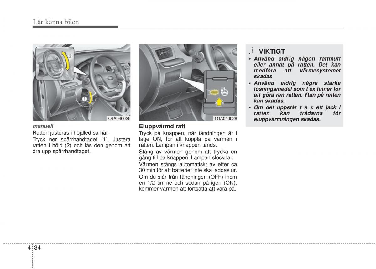 KIA Picanto II 2 instruktionsbok / page 104