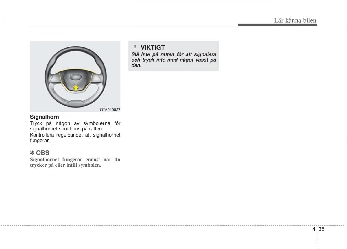 KIA Picanto II 2 instruktionsbok / page 105