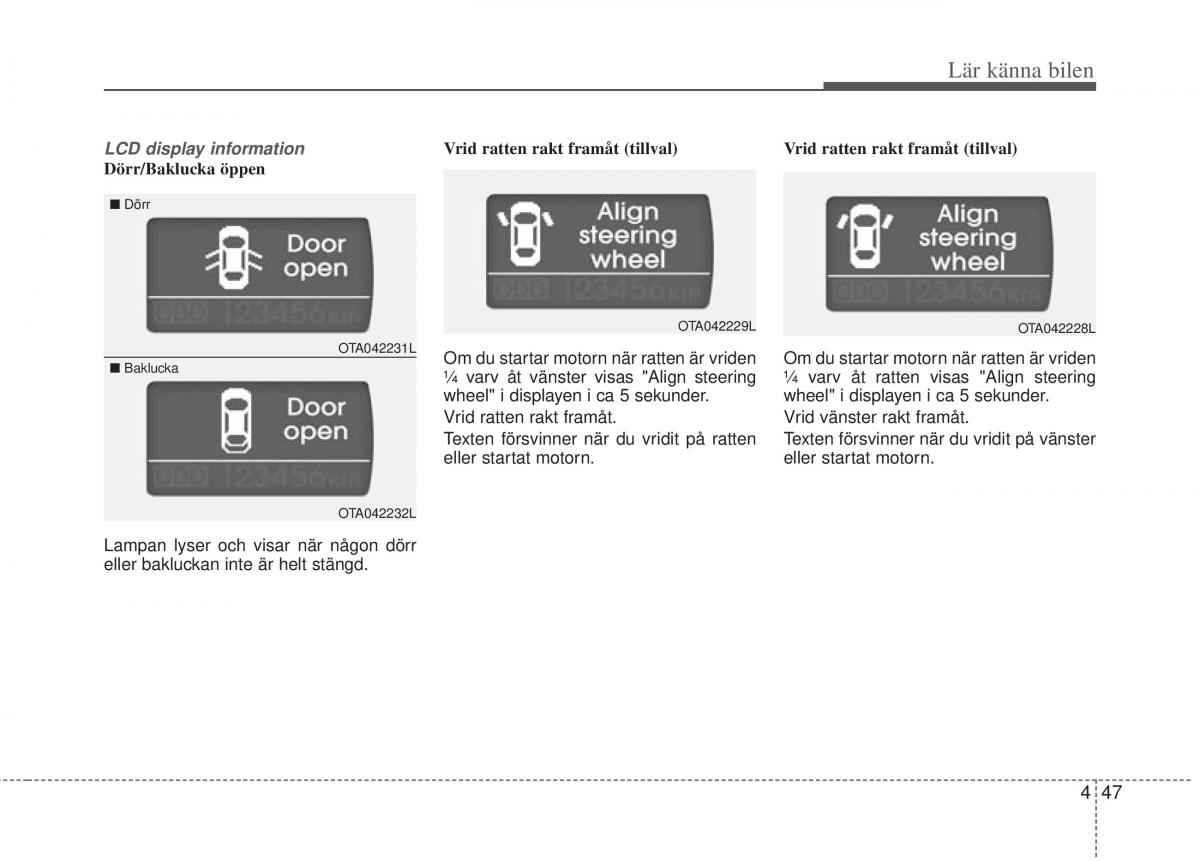 KIA Picanto II 2 instruktionsbok / page 117