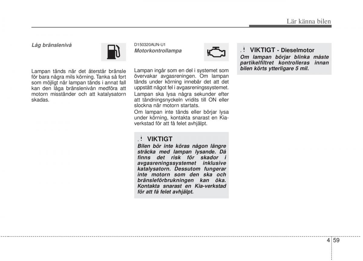 KIA Picanto II 2 instruktionsbok / page 129