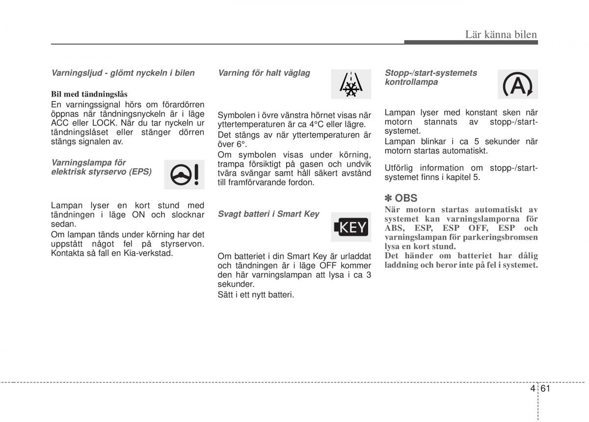 KIA Picanto II 2 instruktionsbok / page 131