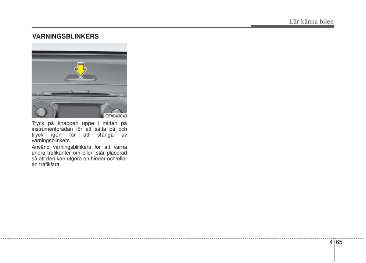 KIA Picanto II 2 instruktionsbok / page 135