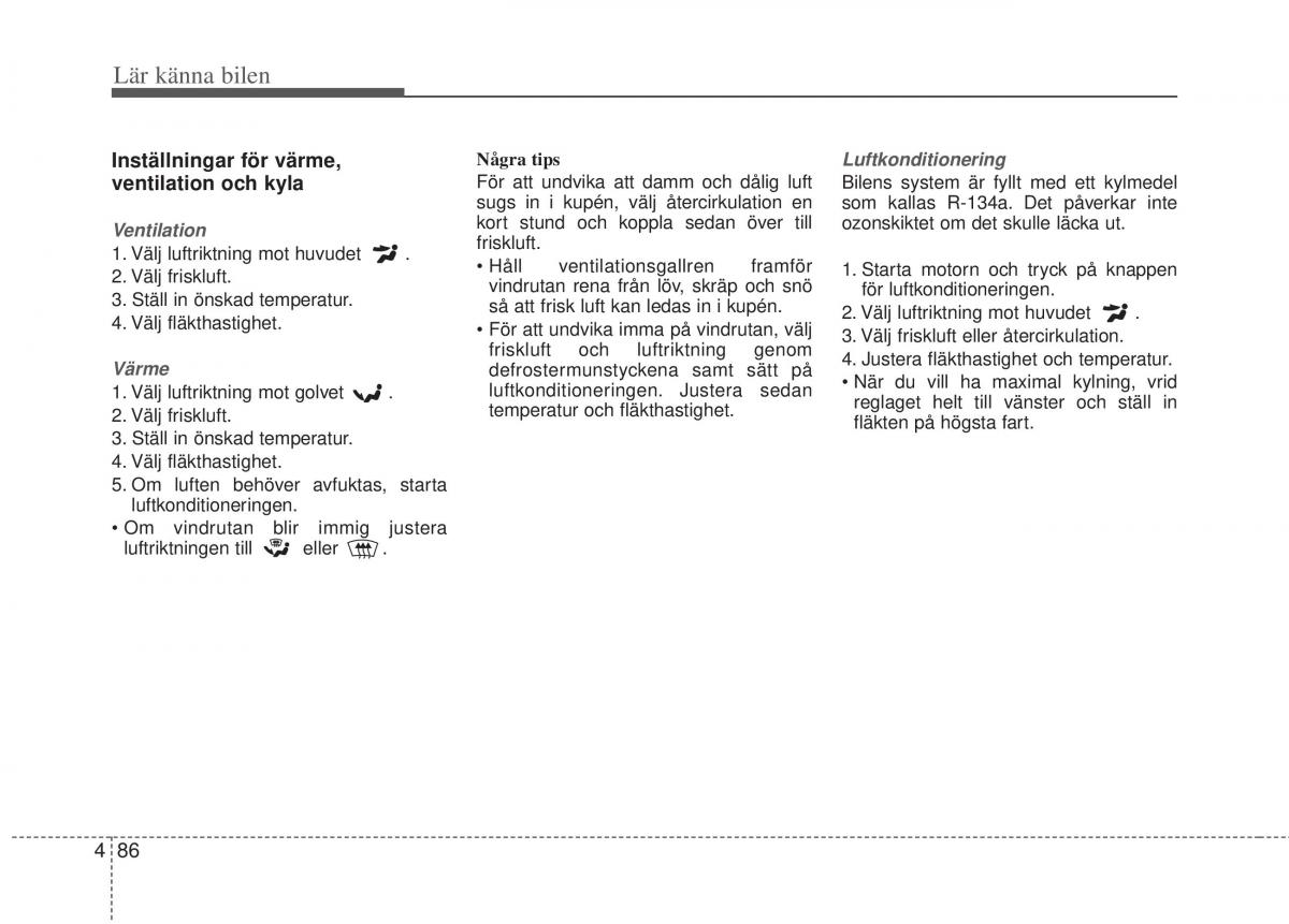 KIA Picanto II 2 instruktionsbok / page 156