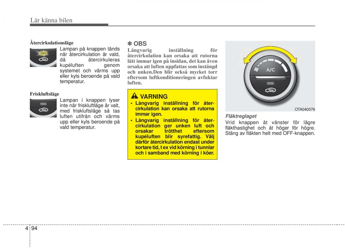 KIA Picanto II 2 instruktionsbok / page 164