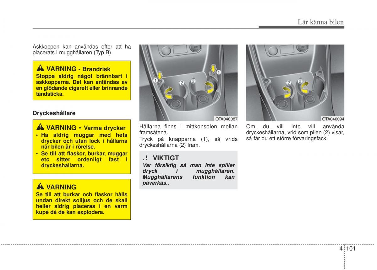 KIA Picanto II 2 instruktionsbok / page 171