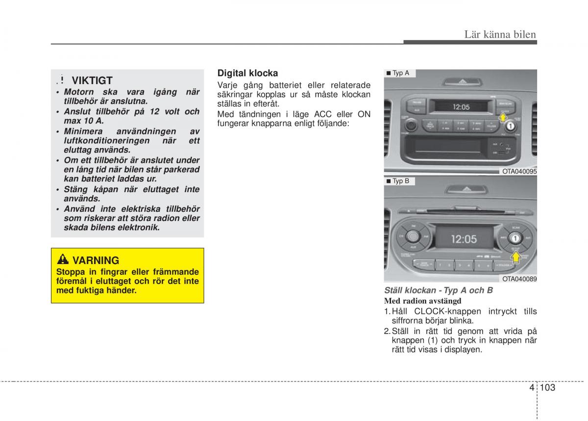 KIA Picanto II 2 instruktionsbok / page 173