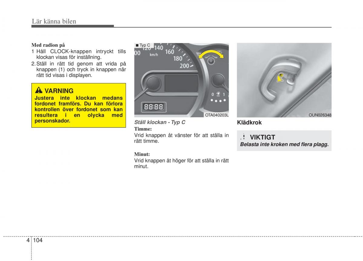 KIA Picanto II 2 instruktionsbok / page 174