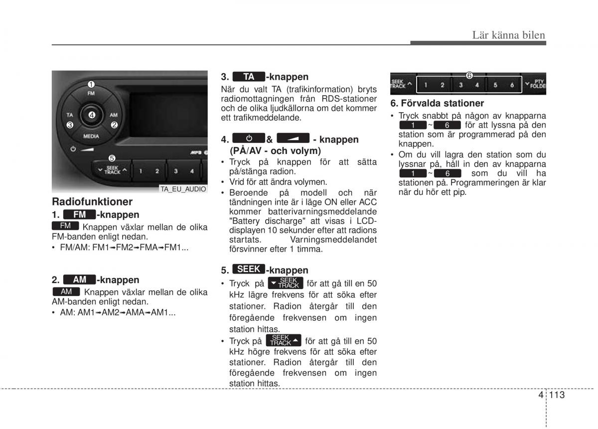 KIA Picanto II 2 instruktionsbok / page 183