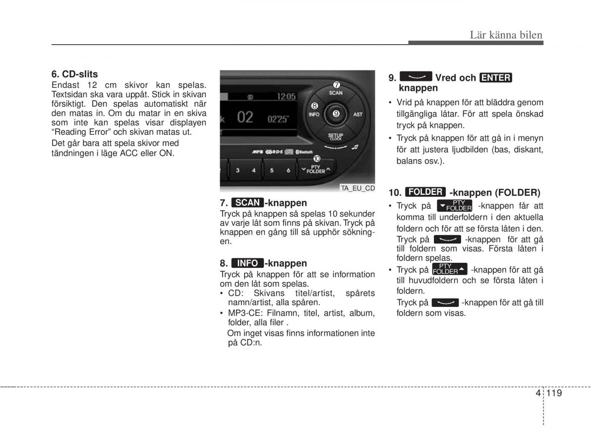 KIA Picanto II 2 instruktionsbok / page 189