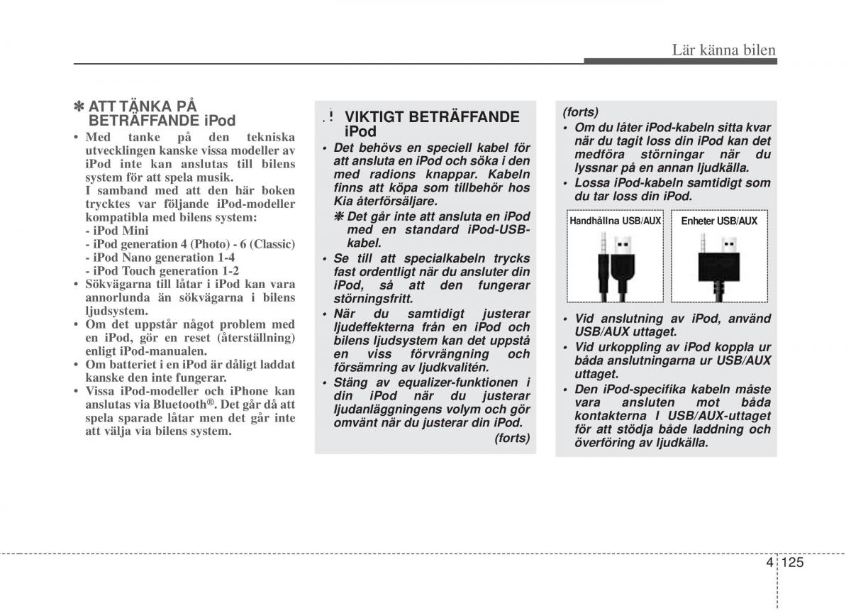 KIA Picanto II 2 instruktionsbok / page 195