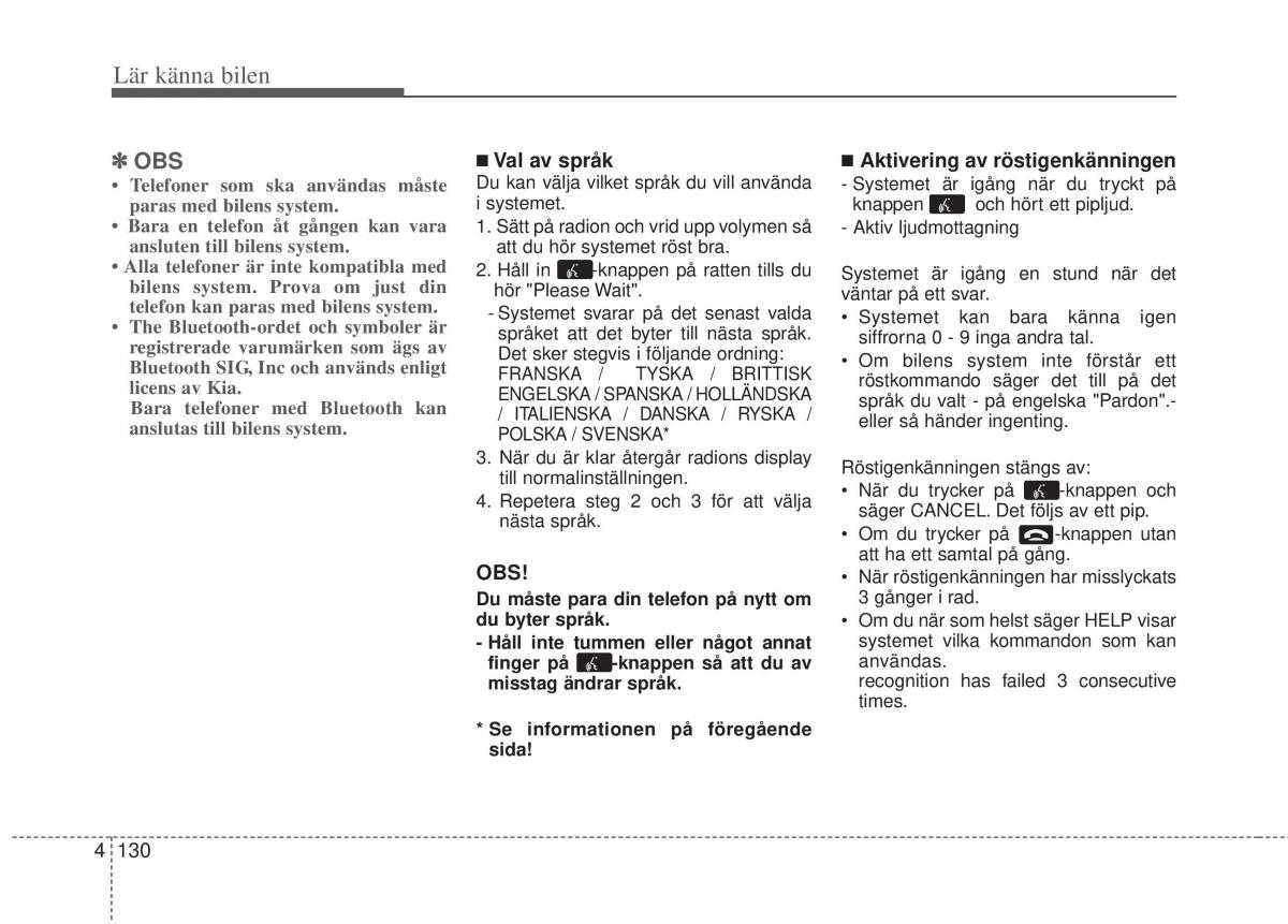 KIA Picanto II 2 instruktionsbok / page 200