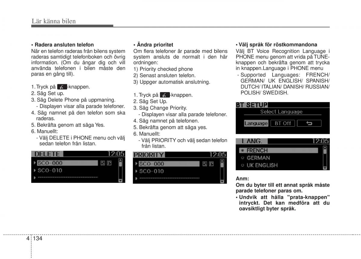 KIA Picanto II 2 instruktionsbok / page 204