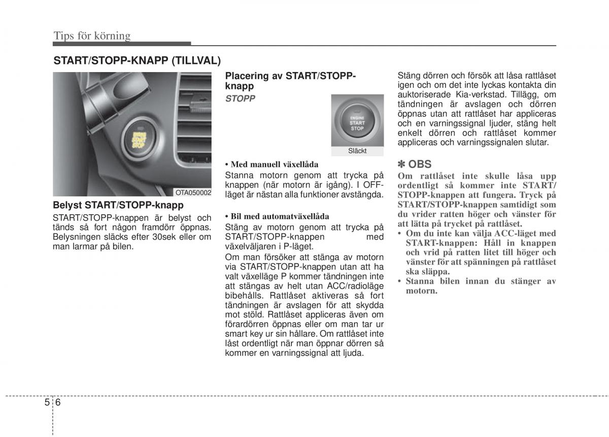 KIA Picanto II 2 instruktionsbok / page 215