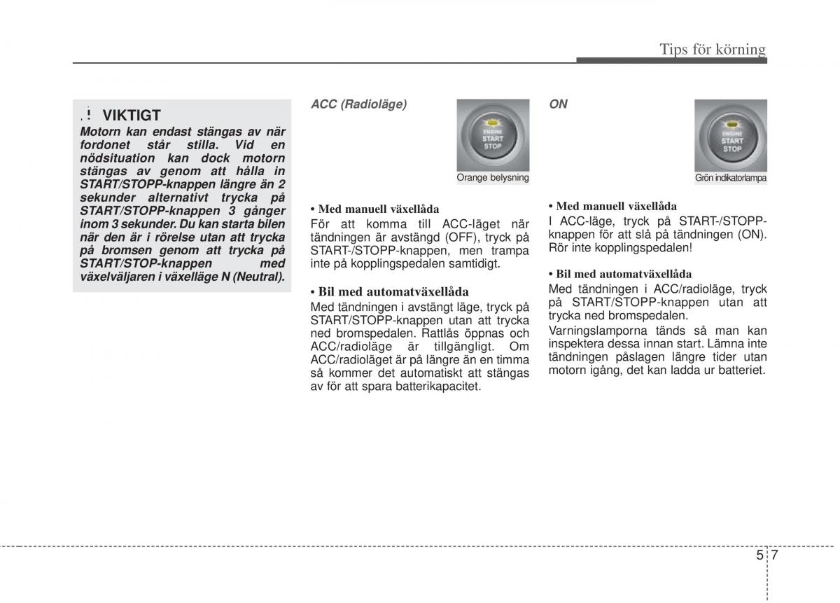 KIA Picanto II 2 instruktionsbok / page 216