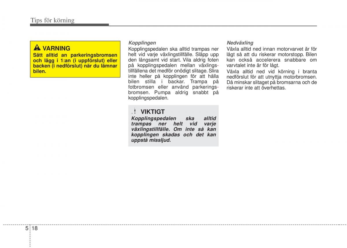 KIA Picanto II 2 instruktionsbok / page 227