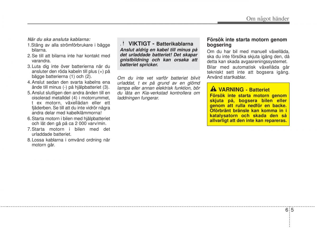 KIA Picanto II 2 instruktionsbok / page 266