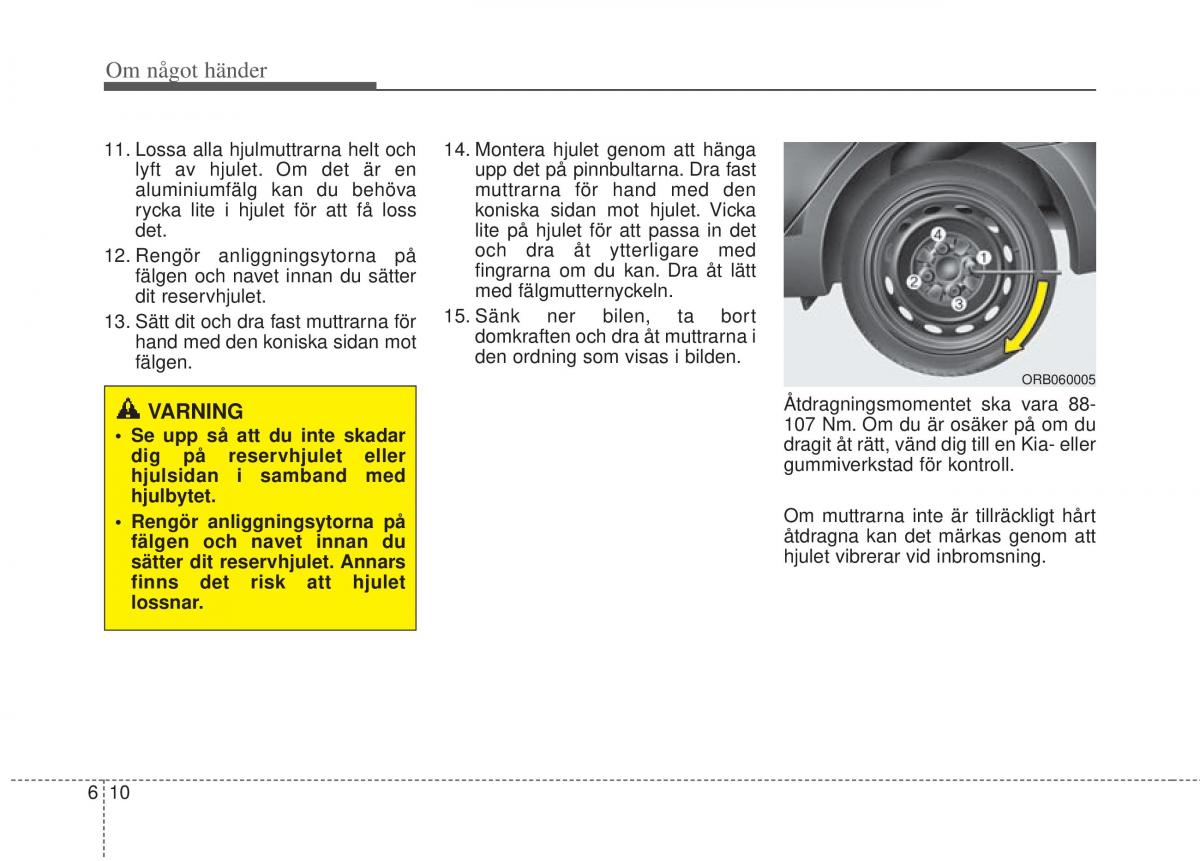 KIA Picanto II 2 instruktionsbok / page 271