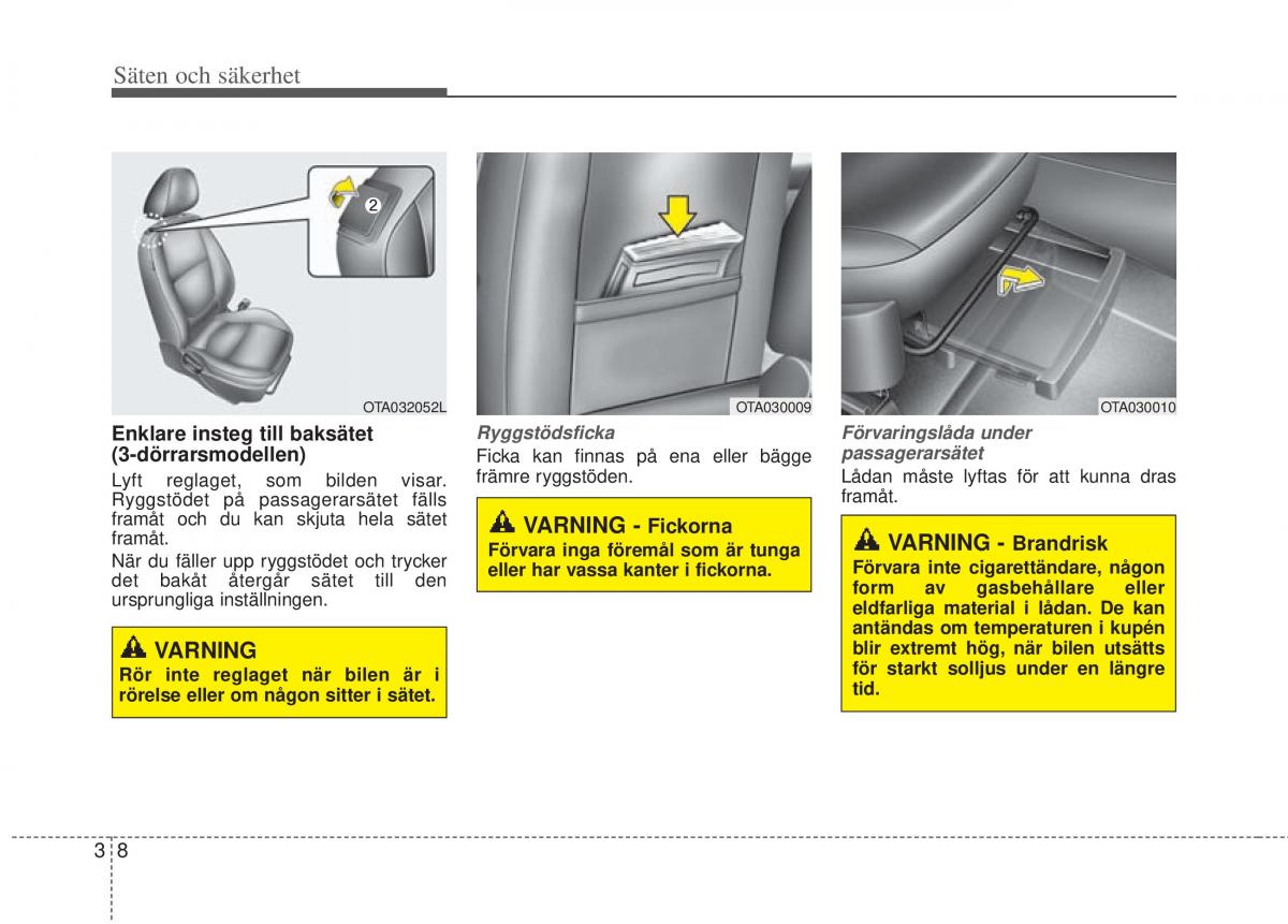 KIA Picanto II 2 instruktionsbok / page 28