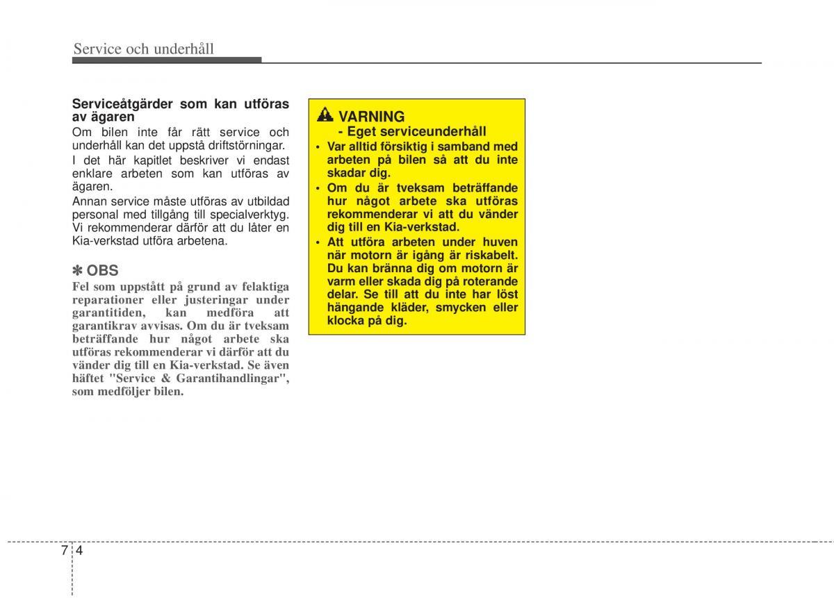 KIA Picanto II 2 instruktionsbok / page 286