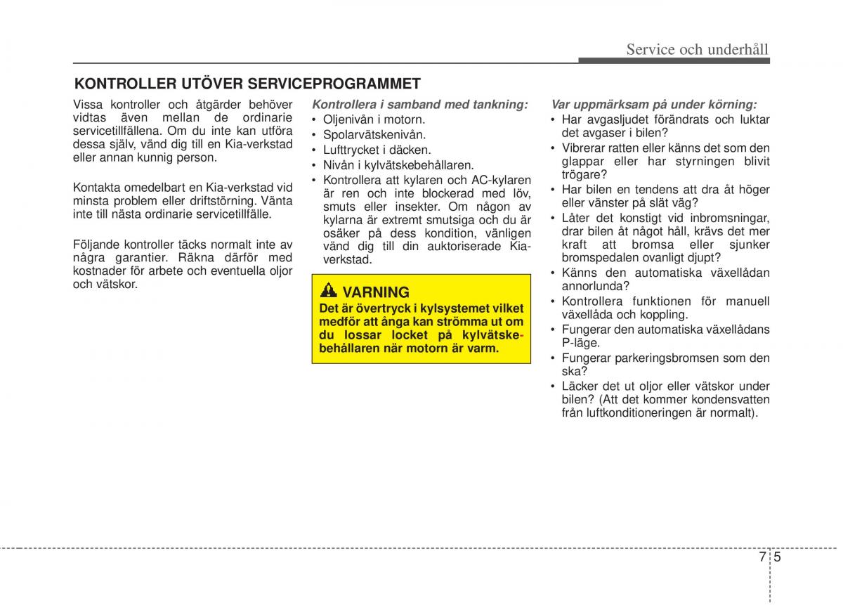 KIA Picanto II 2 instruktionsbok / page 287