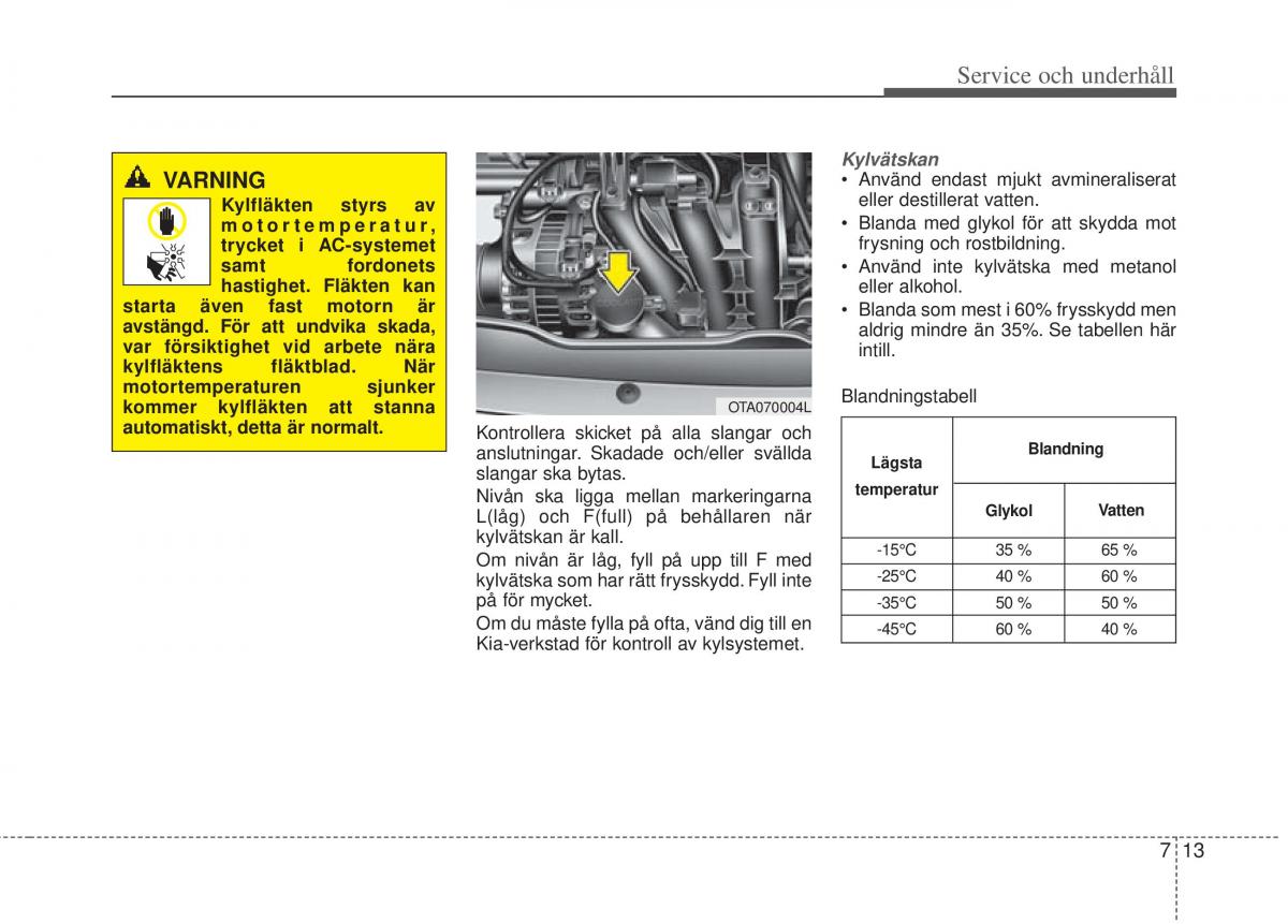 KIA Picanto II 2 instruktionsbok / page 295