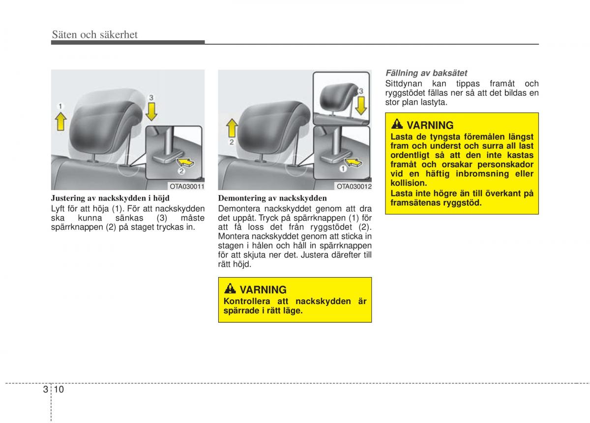 KIA Picanto II 2 instruktionsbok / page 30