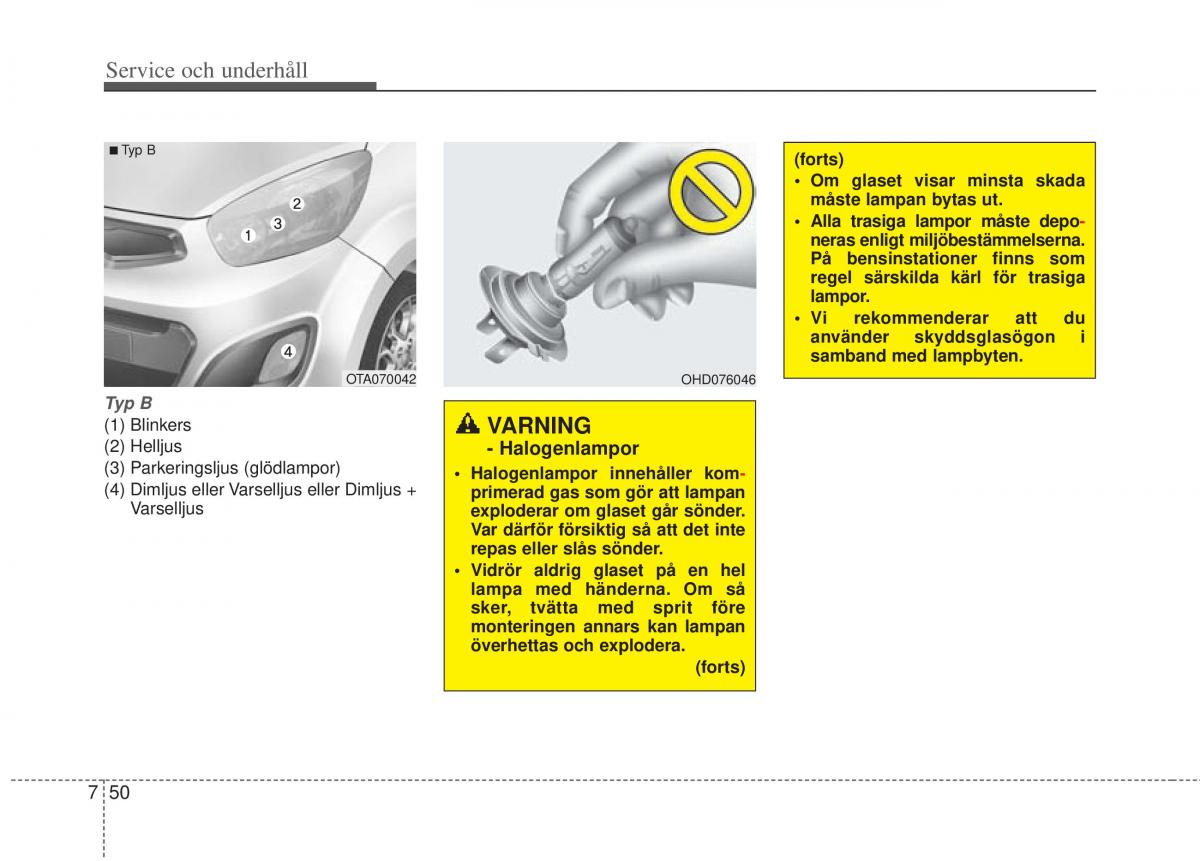 KIA Picanto II 2 instruktionsbok / page 332