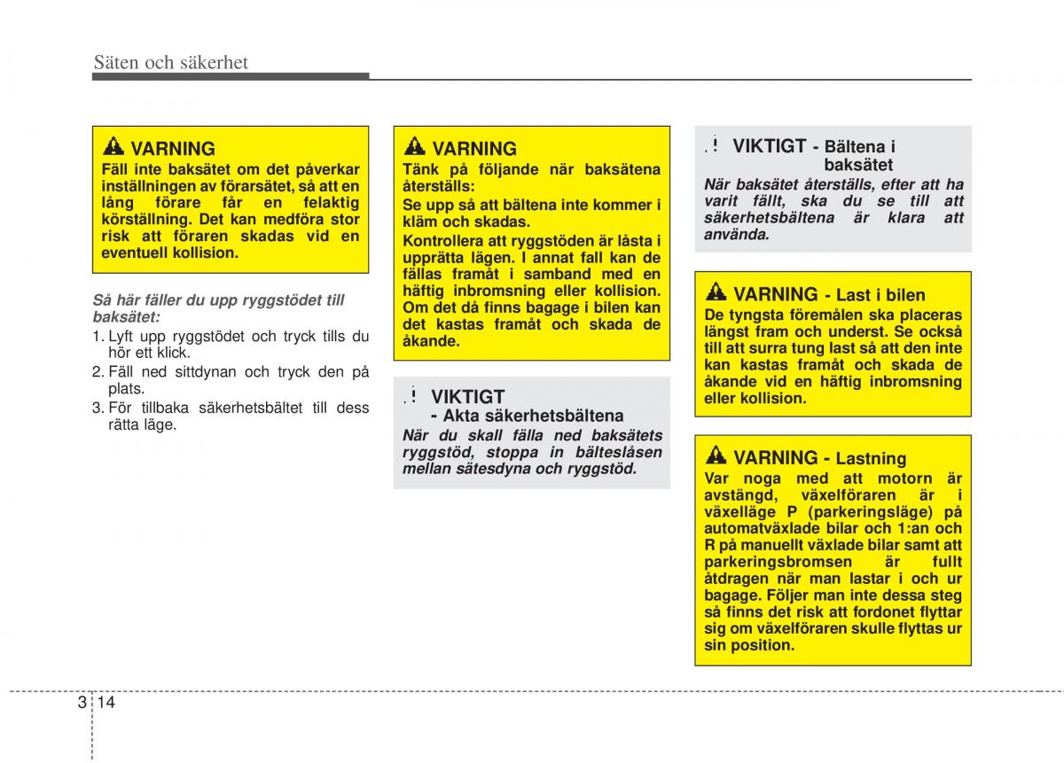 KIA Picanto II 2 instruktionsbok / page 34